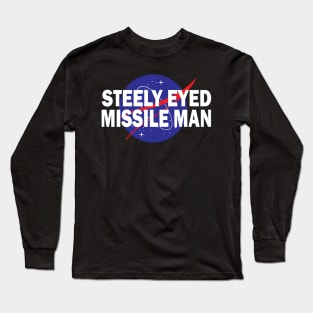 NASA Logo Inspired "Steely-Eyed Missile Man" Long Sleeve T-Shirt